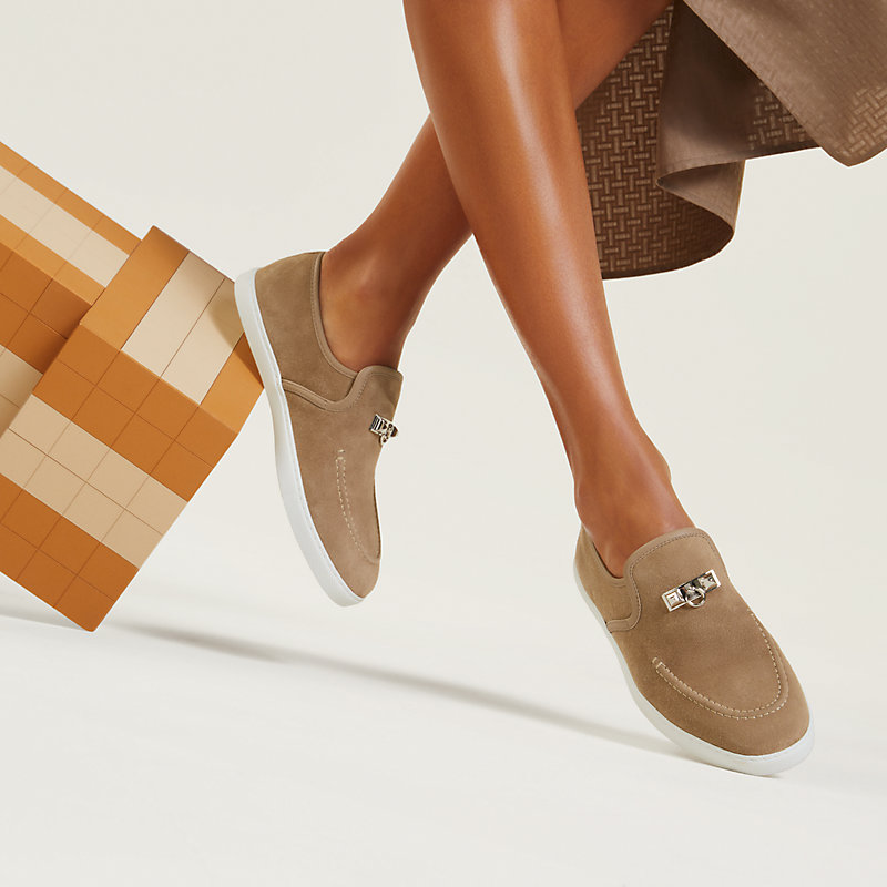 HERMES シュシュ ブラウン・ホワイト　2024 シュシュ 《クラウディア》 プラン・エア | Hermès - エルメス